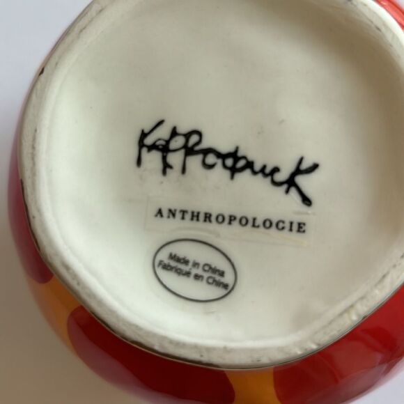 Kate Roebuck Anthropologie Round Multicolored Circle Vase - Picture 7 of 8